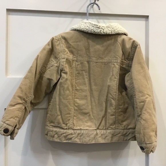 🧥 Vintage Corduroy Sherpa-Lined Kids Jacket – Tan | Size 5 T🧥 - Picture 3 of 6